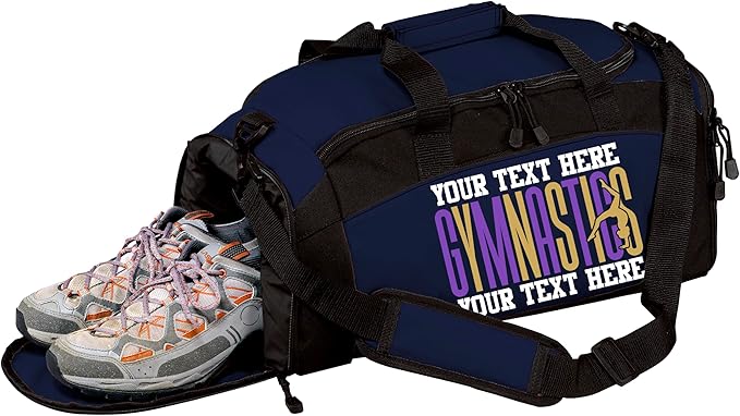Personalized Women’s Gymnastics Duffel Bag – Custom Name Gym Bag for Girls & Teens – Practice, Competition & Travel Team Gear