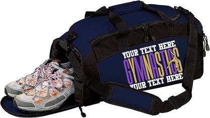 Personalized Women’s Gymnastics Duffel Bag – Custom Name Gym Bag for Girls & Teens – Practice, Competition & Travel Team Gear