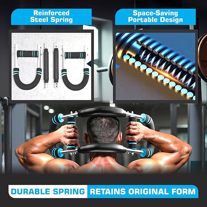 Twister Arm Trainer – Adjustable Chest Expander & Upper Body Workout Bar for Men & Women – Heavy Duty Strength Training Tool for Home Fitness, Muscle Toning & Endurance