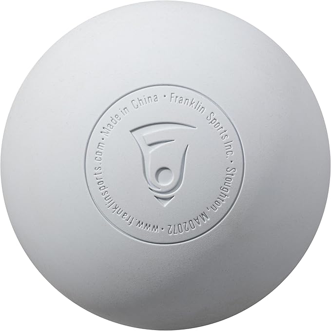 Franklin Sports Lacrosse Balls - Official Size Lax Balls for Practice - Rubber 63mm Outdoor Lacrosse Balls - Great for Muscle Massage Therapy + Yoga - White + Yellow