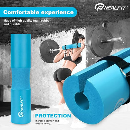 Barbell Pad Squat Pad for Squats—Squat Bar Pad—Great for Weightlifting,Lunges and Hip Thrusts—Foam Sponge Pad—Fit Standard and Olympic Bars Perfectly