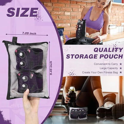 Lifting Wrist Straps Weight Lifting Grips with Cushion Wrist Loop Gym Workout Straps Double Layer Leather with Storage Pouch for Women and Men Deadlift Powerlifting Pull Up