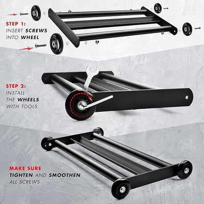 Yes4All Glute Ham Glider, Exercise Wheels for Home Gym Fitness, Glute Hamstring, Booty Building