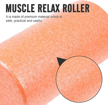 Yoga Muscle Roller Foam Massage Stick 30x15cm Epp Material Orange for Muscle Relaxation Household Fitness Therapy