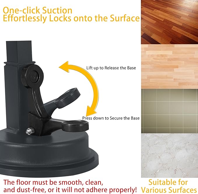 Double Adjustable Base Sit-up Bar Foot Holder Exercise Equipment for Home Workouts,Sit up Bar for Floor with Foot Holder