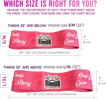 The X Bands Exercise Resistance Bands - Non-Slip Extra Thick Fabric Hip Loop Booty Bands - 20, 30, 40, 50 lb - Fitness Workout for Legs, Butt Training, Stretching, Yoga