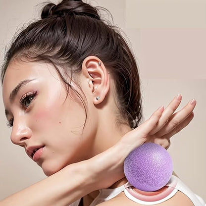 2.4 Inch Purple Massage Ball Set – Handheld Deep Tissue Muscle Relief for Neck, Shoulder, Back, Foot & Joint Pain – Portable Self Myofascial Release Tool