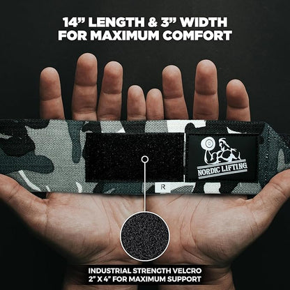 Wrist Wraps + Lifting Straps Bundle (2 Pairs) for Weightlifting, Cross Training, Workout, Gym, Powerlifting, Bodybuilding - Support for Men/Women, Avoid Injury During Weight Lifting