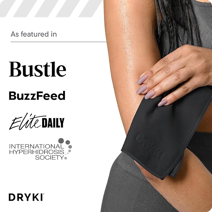 Sweat Absorbing Handkerchiefs - The Original Pocket-Sized Sweat Towels - Quick-Dry Microfiber Sweat Rags for Face, Hands, & Body - Gym, Sports, and Work (Greyscale: Large Size, 3 Pack)
