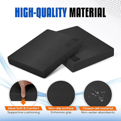 Yes4All Balance Pad, Nonslip TPE Foam Balance Pad with Upgraded Sizes - L, XL, XXL Balance Mat for Fitness, Yoga & Stability Training - Multicolor Options