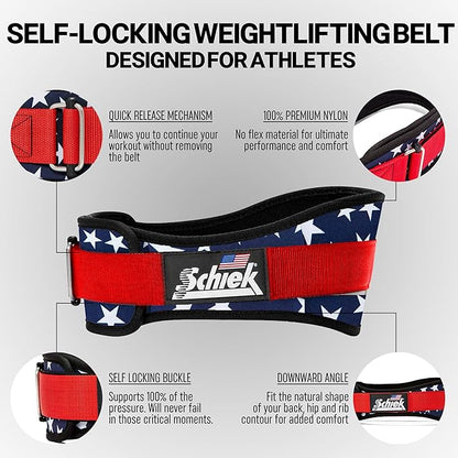 Schiek Sports 2006 Nylon 6 Inches Weight Lifting Belt - Support Belt for Power Lifting