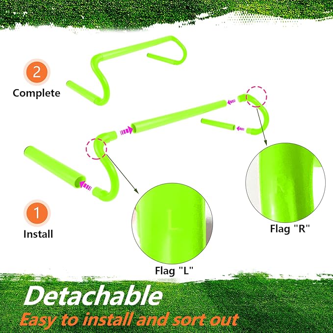 10 Pcs 6" Speed Agility Training Hurdles with 6 Marker Cone Durable Training Hurdle Agility Plyometric All Purpose Speed Hurdle Equipment for Athletes Soccer Basketball Football Practice