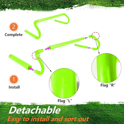 10 Pcs 6" Speed Agility Training Hurdles with 6 Marker Cone Durable Training Hurdle Agility Plyometric All Purpose Speed Hurdle Equipment for Athletes Soccer Basketball Football Practice