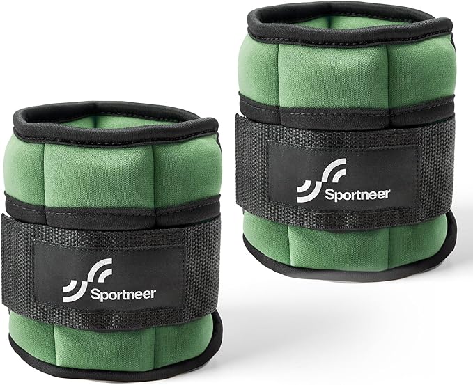 Sportneer Adjustable Ankle Weights for Women and Men 7 lbs/Pair Adjustable Leg Weights with Secure Straps, Strength Training Weighted for Yoga, Walking, Running, Aerobics, Gym, Physical Therapy