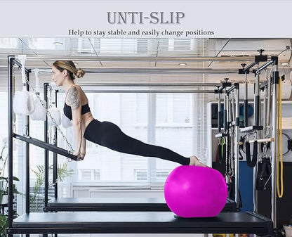 Soft Pilates Ball 9 Inch, Ideal Small Exercise Ball Between Knee Squeeze for Physical Therapy Yoga Core Medicine Abs Pt Bouncy, Mini Rubber Fitball Barre Workout Equipment for Women Men Kid Toddler