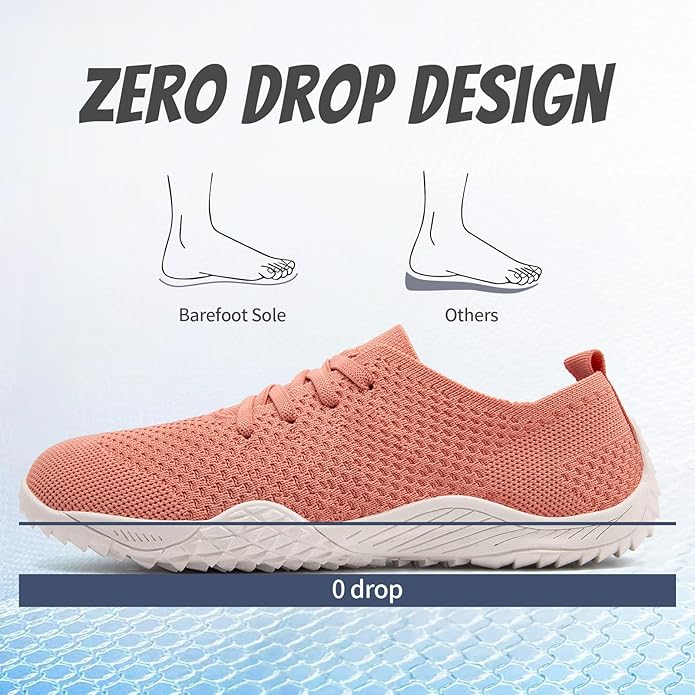 WCIDFY Barefoot Shoes Women Zero Drop Gym Walking Shoes Non Slip Minimalist Tennis Lightweight Breathable Yoga Sneakers