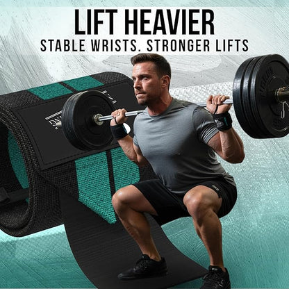 Nordic Lifting Wrist Wraps (1 Pair/2 Wraps) – Lifting Wrist Wraps with Thumb Loop for Weightlifting, Powerlifting & CrossFit – Durable Wrist Support Straps for Men & Women – Gym Essentials for Heavy Lifts