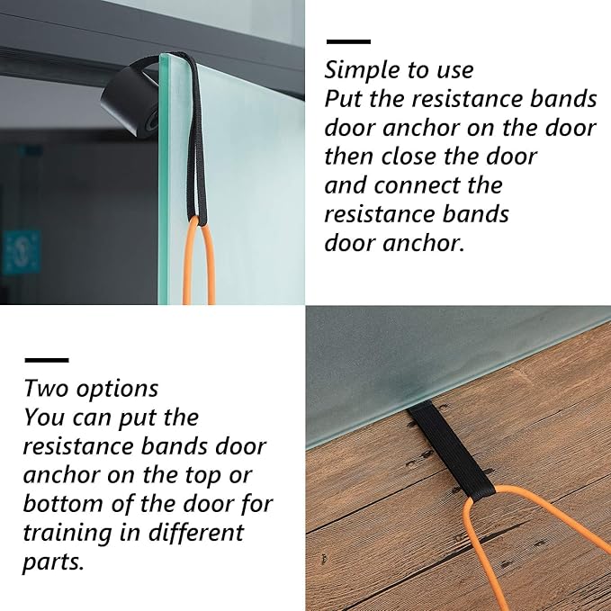 Sumind 4 Pieces Door Resistance Bands Cable Door Foam Exercise Training Strap for Workout Fitness