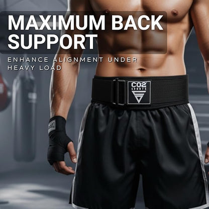 Self-Locking Weight Lifting Belt for Men & Women – Premium Nylon Weightlifting Belt for Deadlift, Squat, Cross Training & Gym Workout – Adjustable Fitness Back Support Gym Belt