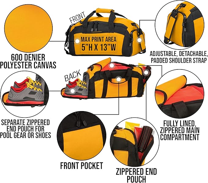 Personalized Cross Country Duffel Bag – Custom Name Team Logo XC Gym Travel Bag for Runners – Lightweight Athletic Sports Gear Bag for Boys & Girls