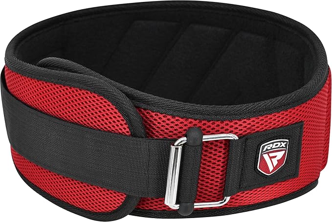 RDX Weight Lifting Belt, Curved Padded Back Lumbar Support, Fitness, Core Exercise Workout Bodybuilding Powerlifting Deadlifts Squats, Ladies Gents Men Women Home Gym Equipment