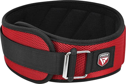 RDX Weight Lifting Belt, Curved Padded Back Lumbar Support, Fitness, Core Exercise Workout Bodybuilding Powerlifting Deadlifts Squats, Ladies Gents Men Women Home Gym Equipment