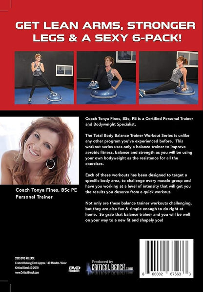 Critical Bench Total Body Balance Trainer Workout Series DVD - Follow Along Exercise Routines Using Balance Trainer
