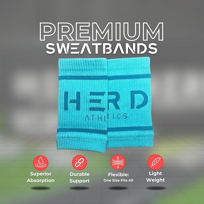 Cotton Wrist Sweatbands – Absorbent, Stretchable Bands for Men & Women – Sweat-Wicking, Anti-Chafing Support for Weightlifting, Cross Training, WODs, Tennis, Running & Fitness