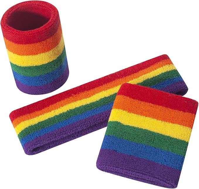 ONUPGO Sweatband Set Sports Headband Wristband Set Sweatbands Terry Cloth Wristband Wrist Sweatband Headbands Moisture Wicking Sweat Absorbing Head Band
