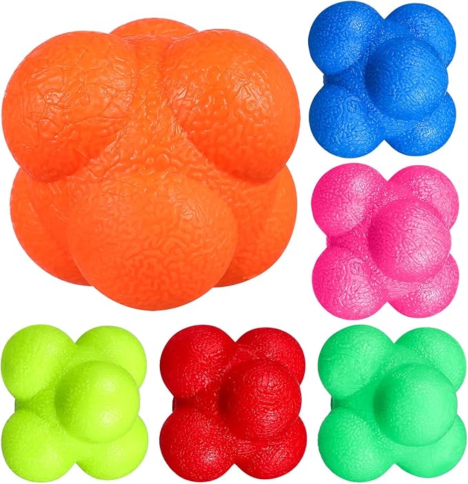 Ciieeo 6 Pcs Reaction Ball Reflex Ball Agility Training for Quick Reaction Workout Indoor Outdoor Use