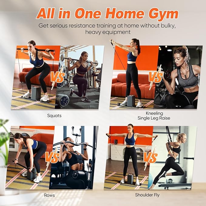 SR3 PRO Smart Home Gym，Portable & Foldable Strength Training Cube Machine for Full Body Workouts，All-in-One Resistance Training Fitness Equipment for Home Use