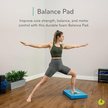 Balanced Body Balance Pad, Durable, Thick and Smooth, Foam for Stability, Core Strength and Motor Control, Blue