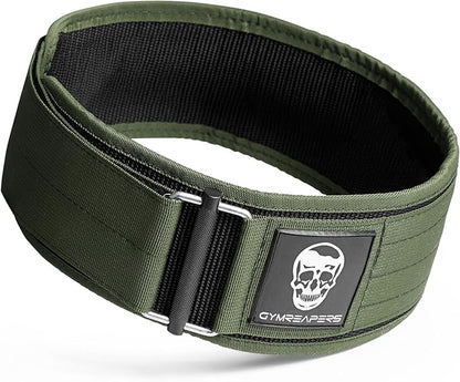 Gymreapers Quick Locking Weight Lifting Belt for Men Gym Belt for Powerlifting Deadlift Belt with 4 Inch Neoprene Metal Buckle Back Support Weightlifting Belt Women