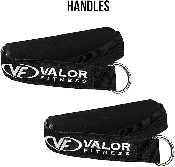 Valor Fitness Resistance Band Set - Stackable Workout System - 5 Heavy Duty Stretch Tube Bands with Handles, Ankle Straps, Door Anchor & Storage Bag