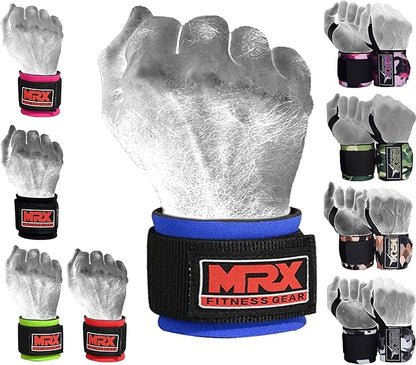 MRX Weight Lifting Wrist Wraps for Wrist Support Lifting Straps Gym Bodybuilding Training Workout for Men and Women