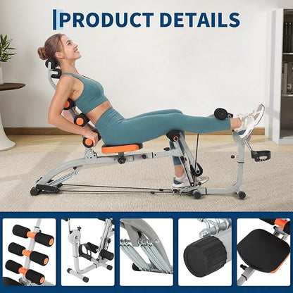 Adjustable Abdominal Trainer,Multi-Functional Ab Trainer Bench for Home Gym