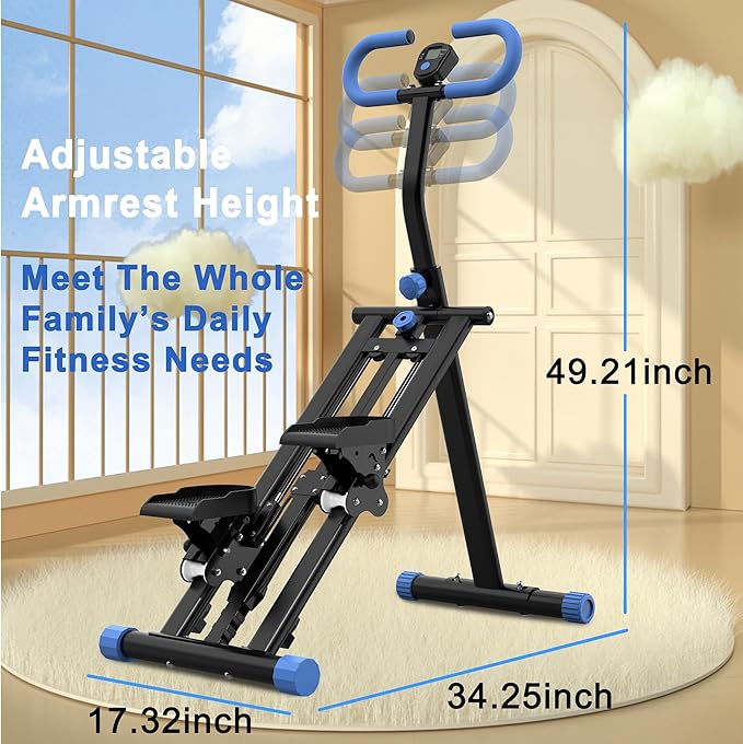 Stair Stepper for Home, 265lbs Vertical Climber Machine for Full-Body Exercise, Resistance Home-Upgrade Climber Fitness Equipment with Stable Frame Adjustable Handlebar for Women Men