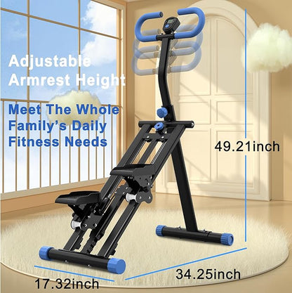 Stair Stepper for Home, 265lbs Vertical Climber Machine for Full-Body Exercise, Resistance Home-Upgrade Climber Fitness Equipment with Stable Frame Adjustable Handlebar for Women Men