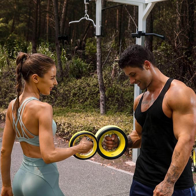 Dumbbell Weight Plates –Dual Purpose Ergonomic Fitness Equipment, Multifunctional Design for Strength Training, Full Body Workouts and Home Gym
