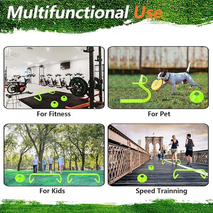 10 Pcs 6" Speed Agility Training Hurdles with 6 Marker Cone Durable Training Hurdle Agility Plyometric All Purpose Speed Hurdle Equipment for Athletes Soccer Basketball Football Practice