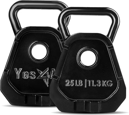 Yes4All Kettlebell Special Shape, Upgraded &Multifunctional for Advanced Training, Solid Cast Iron Powder Coated, Anti Slip Handle Strength Training Equipment