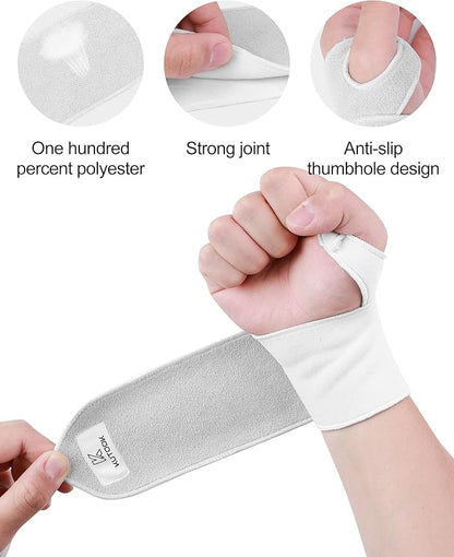 KUTOOK 2 Packs Wrist Wraps Adjustable Compression Strap and Wrist Brace Sport Support for Fitness, Weightlifting, Workout, Training, Gym, Yoga, Pain Relief, Fit for Men and Women