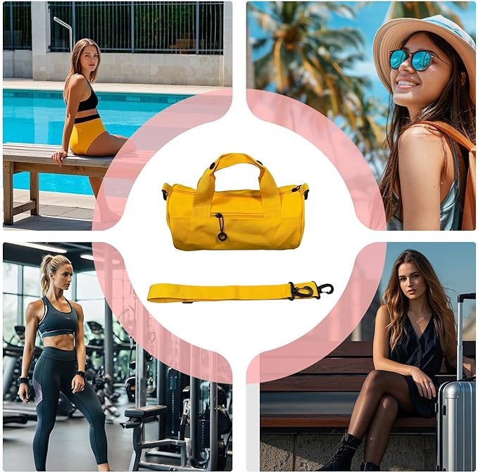 Gym Bag - Barrel Shaped Fitness Duffel, Purpose Sports Organizer With Adjustable Shoulder Strap | Travel And Workout For, Yoga, Dance, Camping, Gym, Overnight Trips, Outdoor Adventures
