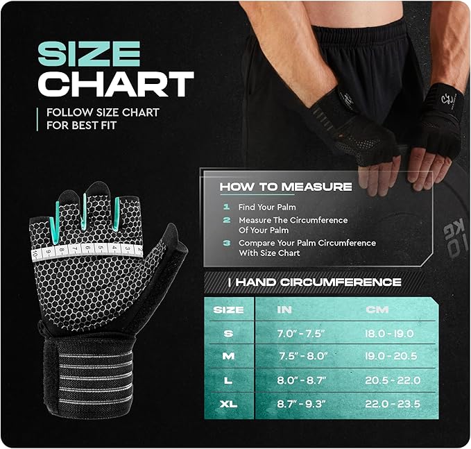 Special Essentials Weight Lifting Gloves for Men & Women – Fingerless Workout Gloves with Non-Slip Grip & Palm Padding for Gym, Training, Cycling & Fitness