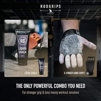 RooGrips Liquid Chalk Grip Enhancer - Hand Chalk for Weightlifting, Gymnastics & Workout - No-Mess, Long-Lasting, Quick-Dry Gym Chalk for Hand Grips & Sweaty Palms - 100ml Premium Climbing Chalk.