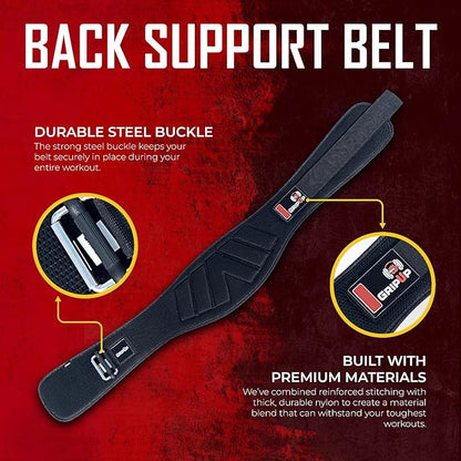 Weight lifting Belt 6 Inch Auto-Lock Curved Padded Back Lumbar Support Gym Belt for Fitness Exercise Bodybuilding Powerlifting Workouts Deadlifts Squats & Weightlifting Men Women