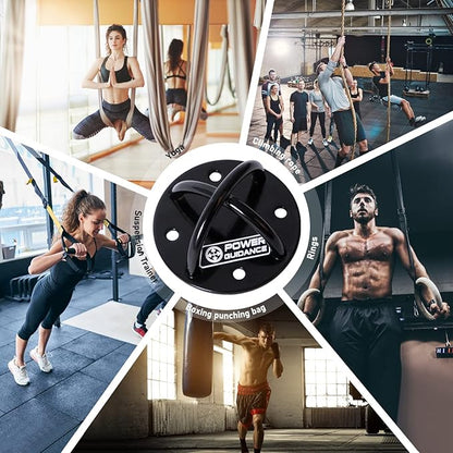 POWER GUIDANCE Wall and Ceiling Mount Bracket for Suspension Straps, Gymnastic Rings, Yoga Swings & Hammock Resistance Band Battle Rope