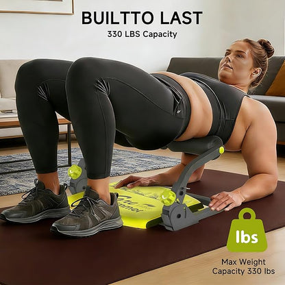 Adjustable Ab Machine with 3 Resistance Levels & Removable Handle - Complete Core Workout Equipment for Home Gym Fitness (All Ages)