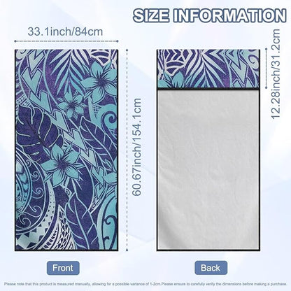 Bulopur Polynesia Hibiscus Sweat Towel Car Seat Cover for Gym Post-Work Running Athletic Beach Towel Machine Washable Lightweight Soft Car Interior Accessories for Women Girly