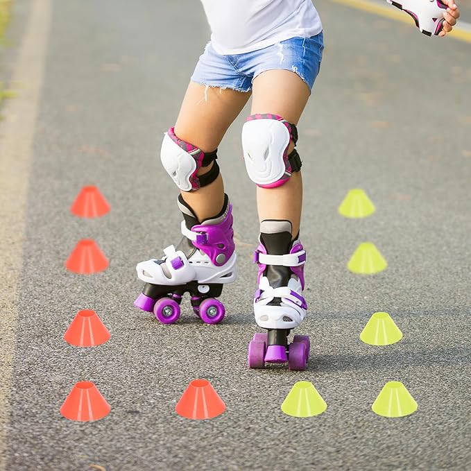 Tissting 20PCS Soccer Mini Disc Cones Set, Football Training Markers PE Sports Training Disc Cone Set for Sports Training, Football, Basketball, Skating, Outdoor Games